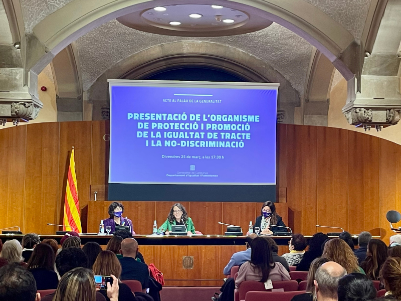 El Departamento de Igualdad y Feminismos de la Generalitat de Catalunya presenta el Organismo de Protección y Promoción de la Igualdad de Trato y la No-Discriminación