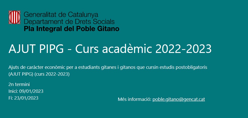 El Plan Integral del Pueblo Gitano abre la segunda convocatoria de ayudas económicas para estudiantes gitanos y gitanas que cursan estudios superiores
