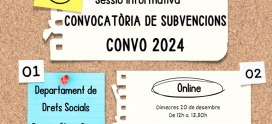 Sesión informativa de la nueva convocatoria de subvenciones del departamento de Derechos Sociales